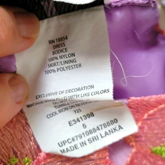 Purple Dress with pink Flowers - Picture 5 of 8